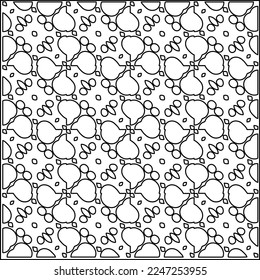 Stylish texture with figures from lines.
Abstract geometric black and white pattern for web page, textures, card, poster, fabric, textile. Monochrome graphic repeating design. 