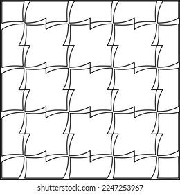 Stylish texture with figures from lines.
Abstract geometric black and white pattern for web page, textures, card, poster, fabric, textile. Monochrome graphic repeating design. 