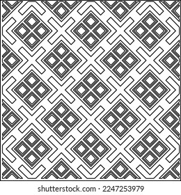 Stylish texture with figures from lines.
Abstract geometric black and white pattern for web page, textures, card, poster, fabric, textile. Monochrome graphic repeating design. 