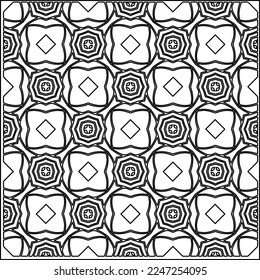 Stylish texture with figures from lines.
Abstract geometric black and white pattern for web page, textures, card, poster, fabric, textile. Monochrome graphic repeating design. 