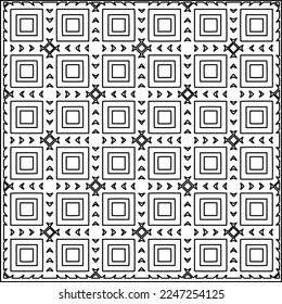Stylish texture with figures from lines.
Abstract geometric black and white pattern for web page, textures, card, poster, fabric, textile. Monochrome graphic repeating design. 