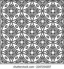 Textura elegante con figuras de líneas.
Resumen de patrones geométricos en blanco y negro para página web, texturas, tarjeta, afiche, tela, textil. Diseño repetitivo gráfico monocromo. 