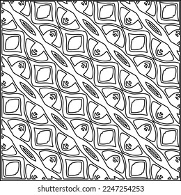 Stylish texture with figures from lines.
Abstract geometric black and white pattern for web page, textures, card, poster, fabric, textile. Monochrome graphic repeating design. 