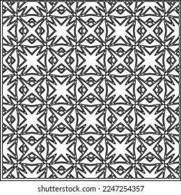 Stylish texture with figures from lines.
Abstract geometric black and white pattern for web page, textures, card, poster, fabric, textile. Monochrome graphic repeating design. 