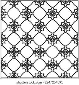 Stylish texture with figures from lines.
Abstract geometric black and white pattern for web page, textures, card, poster, fabric, textile. Monochrome graphic repeating design. 