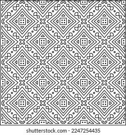 Stylish texture with figures from lines.
Abstract geometric black and white pattern for web page, textures, card, poster, fabric, textile. Monochrome graphic repeating design. 