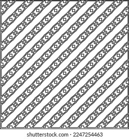 Stilvolle Textur mit Figuren aus Linien.
Abstraktes geometrisches Schwarz-Weiß-Muster für Webseiten, Texturen, Karten, Plakate, Gewebe, Textilien. Monochrome grafische Wiederholungsdesign. 
