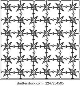 Stylish texture with figures from lines.
Abstract geometric black and white pattern for web page, textures, card, poster, fabric, textile. Monochrome graphic repeating design. 