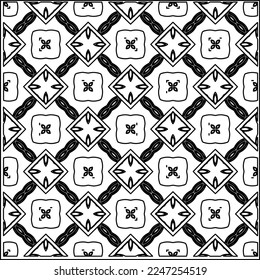Stylish texture with figures from lines.
Abstract geometric black and white pattern for web page, textures, card, poster, fabric, textile. Monochrome graphic repeating design. 