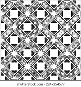 Stylish texture with figures from lines.
Abstract geometric black and white pattern for web page, textures, card, poster, fabric, textile. Monochrome graphic repeating design. 