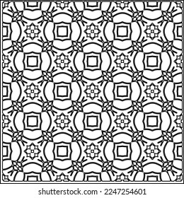 Stylish texture with figures from lines.
Abstract geometric black and white pattern for web page, textures, card, poster, fabric, textile. Monochrome graphic repeating design. 