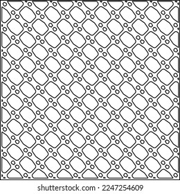 Stylish texture with figures from lines.
Abstract geometric black and white pattern for web page, textures, card, poster, fabric, textile. Monochrome graphic repeating design. 