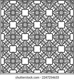 Stylish texture with figures from lines.
Abstract geometric black and white pattern for web page, textures, card, poster, fabric, textile. Monochrome graphic repeating design. 
