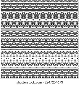 Stylish texture with figures from lines.
Abstract geometric black and white pattern for web page, textures, card, poster, fabric, textile. Monochrome graphic repeating design. 