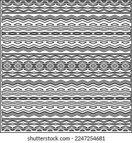 Textura elegante con figuras de líneas.
Resumen de patrones geométricos en blanco y negro para página web, texturas, tarjeta, afiche, tela, textil. Diseño repetitivo gráfico monocromo. 