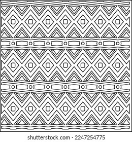 Stylish texture with figures from lines.
Abstract geometric black and white pattern for web page, textures, card, poster, fabric, textile. Monochrome graphic repeating design. 