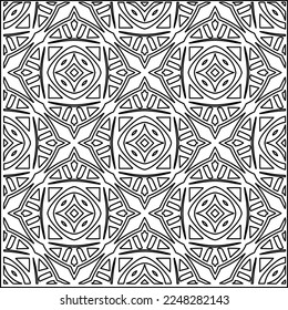 
Stylish texture with figures from lines.
Abstract geometric black and white pattern for web page, textures, card, poster, fabric, textile. Monochrome graphic repeating design. 