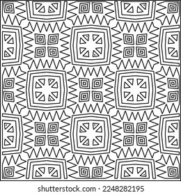 
Stilvolle Textur mit Figuren aus Linien.
Abstraktes geometrisches Schwarz-Weiß-Muster für Webseiten, Texturen, Karten, Plakate, Gewebe, Textilien. Monochrome grafische Wiederholungsdesign. 