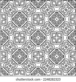 
Stylish texture with figures from lines.
Abstract geometric black and white pattern for web page, textures, card, poster, fabric, textile. Monochrome graphic repeating design. 