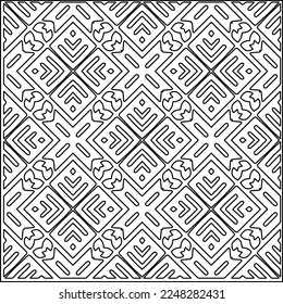 
Stylish texture with figures from lines.
Abstract geometric black and white pattern for web page, textures, card, poster, fabric, textile. Monochrome graphic repeating design. 