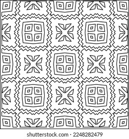 
Stylish texture with figures from lines.
Abstract geometric black and white pattern for web page, textures, card, poster, fabric, textile. Monochrome graphic repeating design. 