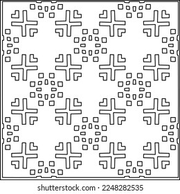 
Stylish texture with figures from lines.
Abstract geometric black and white pattern for web page, textures, card, poster, fabric, textile. Monochrome graphic repeating design. 