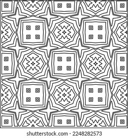 
Stylish texture with figures from lines.
Abstract geometric black and white pattern for web page, textures, card, poster, fabric, textile. Monochrome graphic repeating design. 