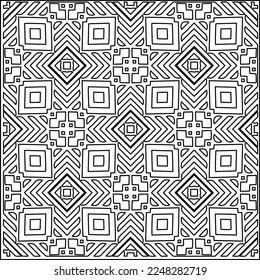 
Stylish texture with figures from lines.
Abstract geometric black and white pattern for web page, textures, card, poster, fabric, textile. Monochrome graphic repeating design. 