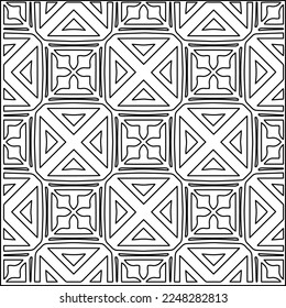 
Stylish texture with figures from lines.
Abstract geometric black and white pattern for web page, textures, card, poster, fabric, textile. Monochrome graphic repeating design. 