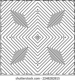 
Stylish texture with figures from lines.
Abstract geometric black and white pattern for web page, textures, card, poster, fabric, textile. Monochrome graphic repeating design. 