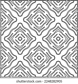 Stylish texture with figures from lines.
Abstract geometric black and white pattern for web page, textures, card, poster, fabric, textile. Monochrome graphic repeating design. 