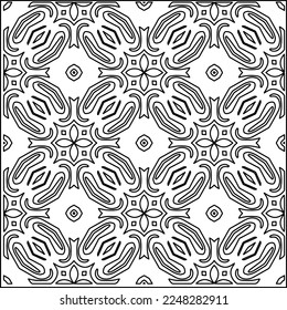 Stylish texture with figures from lines.
Abstract geometric black and white pattern for web page, textures, card, poster, fabric, textile. Monochrome graphic repeating design. 