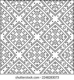 
Stylish texture with figures from lines.
Abstract geometric black and white pattern for web page, textures, card, poster, fabric, textile. Monochrome graphic repeating design. 