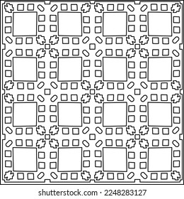 
Stylish texture with figures from lines.
Abstract geometric black and white pattern for web page, textures, card, poster, fabric, textile. Monochrome graphic repeating design. 