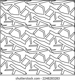 Stylish texture with figures from lines.
Abstract geometric black and white pattern for web page, textures, card, poster, fabric, textile. Monochrome graphic repeating design. 