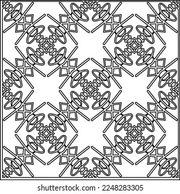 
Stylish texture with figures from lines.
Abstract geometric black and white pattern for web page, textures, card, poster, fabric, textile. Monochrome graphic repeating design. 