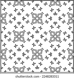 
Stylish texture with figures from lines.
Abstract geometric black and white pattern for web page, textures, card, poster, fabric, textile. Monochrome graphic repeating design. 