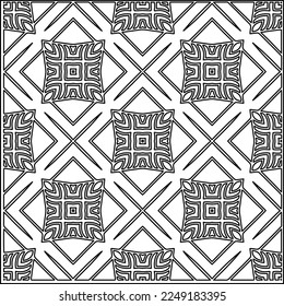 Stylish texture with figures from lines.
Abstract geometric black and white pattern for web page, textures, card, poster, fabric, textile. Monochrome graphic repeating design. 