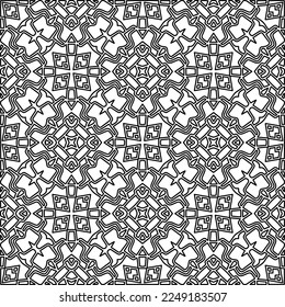 Textura elegante con figuras de líneas.
Resumen de patrones geométricos en blanco y negro para página web, texturas, tarjeta, afiche, tela, textil. Diseño repetitivo gráfico monocromo. 