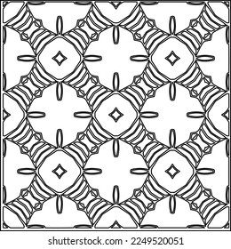 Stilvolle Textur mit Figuren aus Linien.
Abstraktes geometrisches Schwarz-Weiß-Muster für Webseiten, Texturen, Karten, Plakate, Gewebe, Textilien. Monochrome grafische Wiederholungsdesign. 