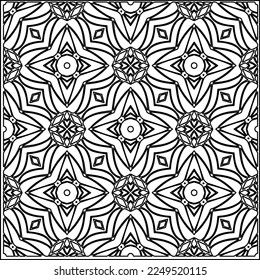 Stylish texture with figures from lines.
Abstract geometric black and white pattern for web page, textures, card, poster, fabric, textile. Monochrome graphic repeating design. 