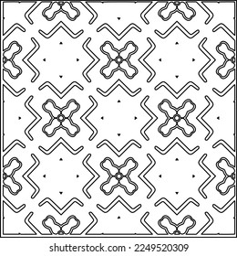 
Stylish texture with figures from lines.
Abstract geometric black and white pattern for web page, textures, card, poster, fabric, textile. Monochrome graphic repeating design. 