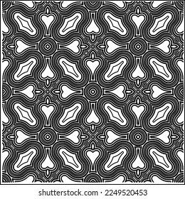 Textura elegante con figuras de líneas.
Resumen de patrones geométricos en blanco y negro para página web, texturas, tarjeta, afiche, tela, textil. Diseño repetitivo gráfico monocromo. 