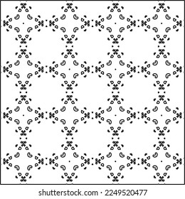 Stylish texture with figures from lines.
Abstract geometric black and white pattern for web page, textures, card, poster, fabric, textile. Monochrome graphic repeating design. 