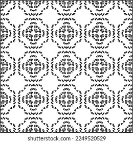 Stylish texture with figures from lines.
Abstract geometric black and white pattern for web page, textures, card, poster, fabric, textile. Monochrome graphic repeating design. 