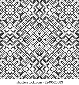 Textura elegante con figuras de líneas.
Resumen de patrones geométricos en blanco y negro para página web, texturas, tarjeta, afiche, tela, textil. Diseño repetitivo gráfico monocromo. 