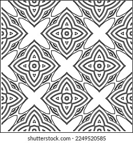 Stylish texture with figures from lines.
Abstract geometric black and white pattern for web page, textures, card, poster, fabric, textile. Monochrome graphic repeating design. 