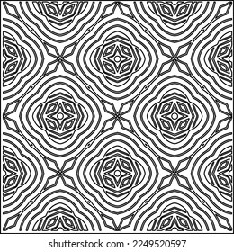 Stylish texture with figures from lines.
Abstract geometric black and white pattern for web page, textures, card, poster, fabric, textile. Monochrome graphic repeating design. 