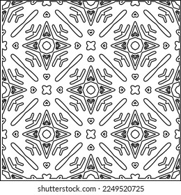 
Stylish texture with figures from lines.
Abstract geometric black and white pattern for web page, textures, card, poster, fabric, textile. Monochrome graphic repeating design. 