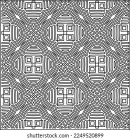 Textura elegante con figuras de líneas.
Resumen de patrones geométricos en blanco y negro para página web, texturas, tarjeta, afiche, tela, textil. Diseño repetitivo gráfico monocromo. 